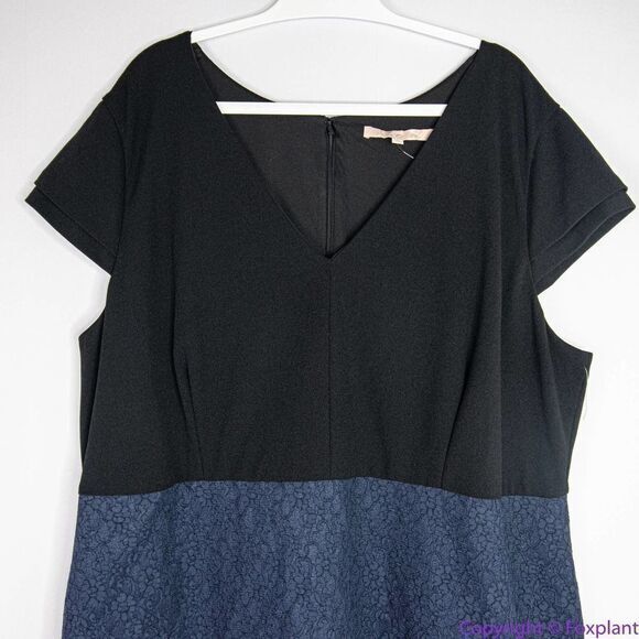 Hutch anthropologie‎ Lace Navy And Black Twofer Dress, 24W - Picture 3 of 16